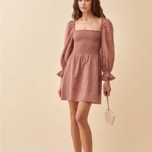 REFORMATION Dunes Dress in Praline, Size 0